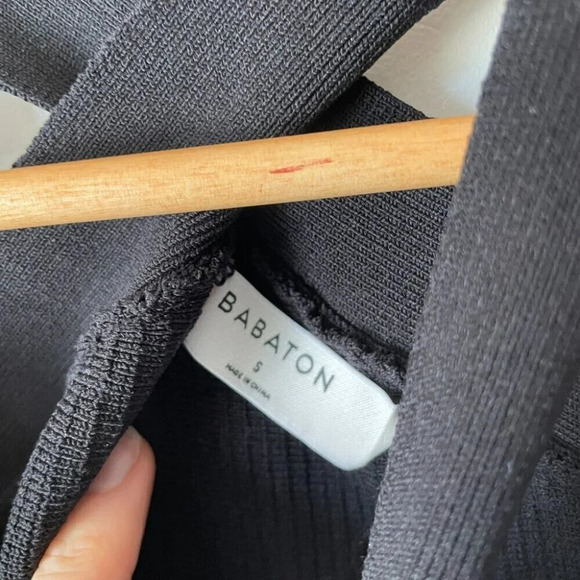 Aritzia Babaton Sculpt Knit Criss Cross Halter Dress Black Size Small - Picture 7 of 8